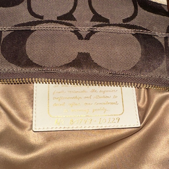 Coach Legacy Brown and Cream Logo Crossbody Bag - Picture 8 of 9
